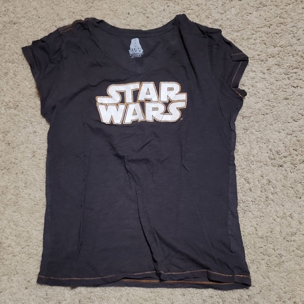 Star Wars Black Short Sleeve Tee Iconic Logo